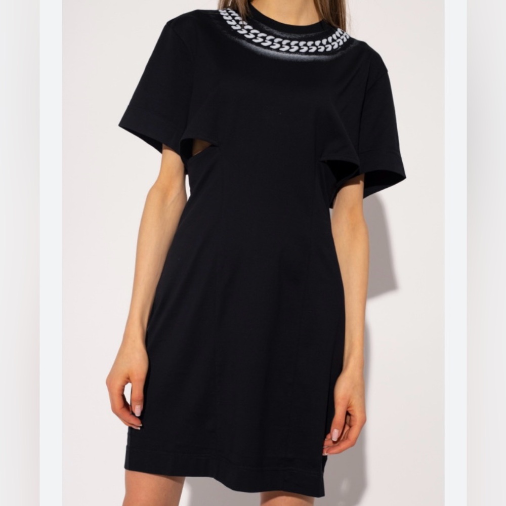 NWT Authentic GIVENCHY Cut out  Dress. Black Casual Designer luxury dresss.